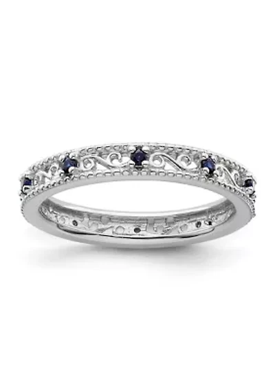 1/5 ct. t.w. Lab Created Sapphire Stackable Expressions Ring Sterling Silver