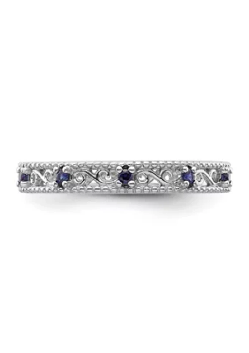 1/5 ct. t.w. Lab Created Sapphire Stackable Expressions Ring Sterling Silver