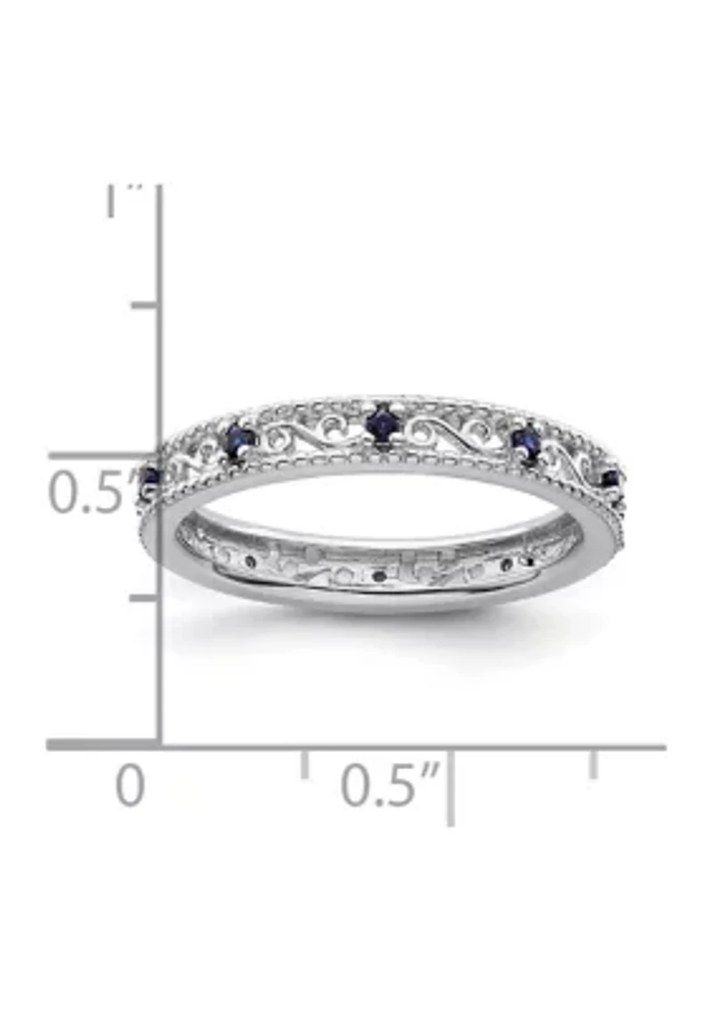 1/5 ct. t.w. Lab Created Sapphire Stackable Expressions Ring Sterling Silver
