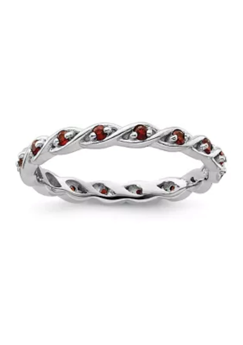 1/3 ct. t.w. Garnet Stackable Expressions Ring Sterling Silver