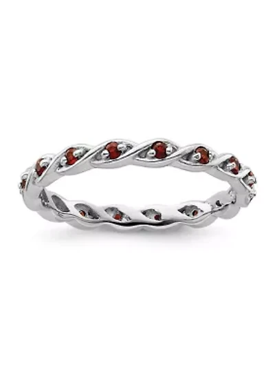 1/3 ct. t.w. Garnet Stackable Expressions Ring Sterling Silver