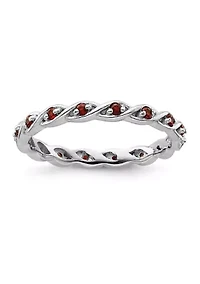 1/3 ct. t.w. Garnet Stackable Expressions Ring Sterling Silver