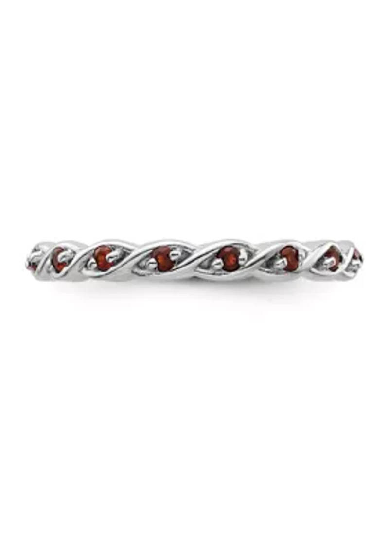 1/3 ct. t.w. Garnet Stackable Expressions Ring Sterling Silver