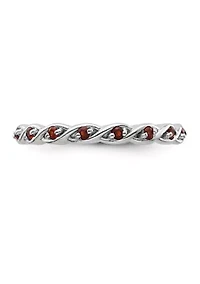 1/3 ct. t.w. Garnet Stackable Expressions Ring Sterling Silver
