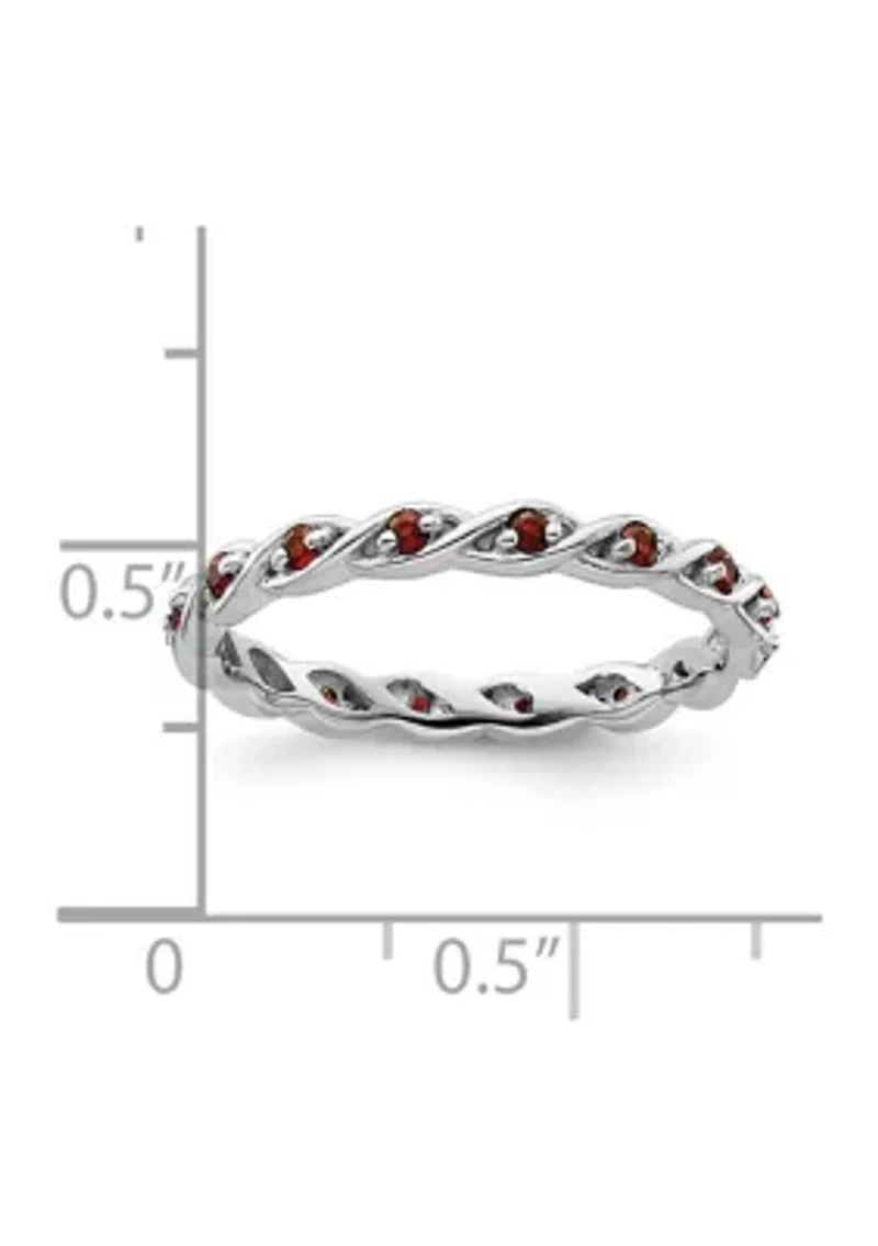 1/3 ct. t.w. Garnet Stackable Expressions Ring Sterling Silver