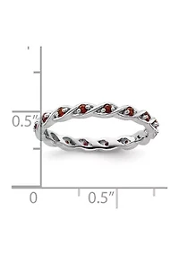 1/3 ct. t.w. Garnet Stackable Expressions Ring Sterling Silver