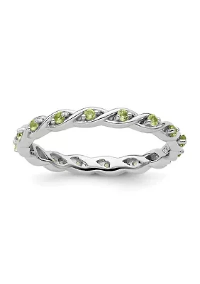 1/4 ct. t.w. Peridot Stackable Expressions Ring Sterling Silver
