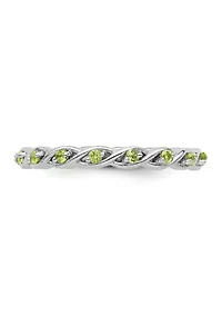 1/4 ct. t.w. Peridot Stackable Expressions Ring Sterling Silver