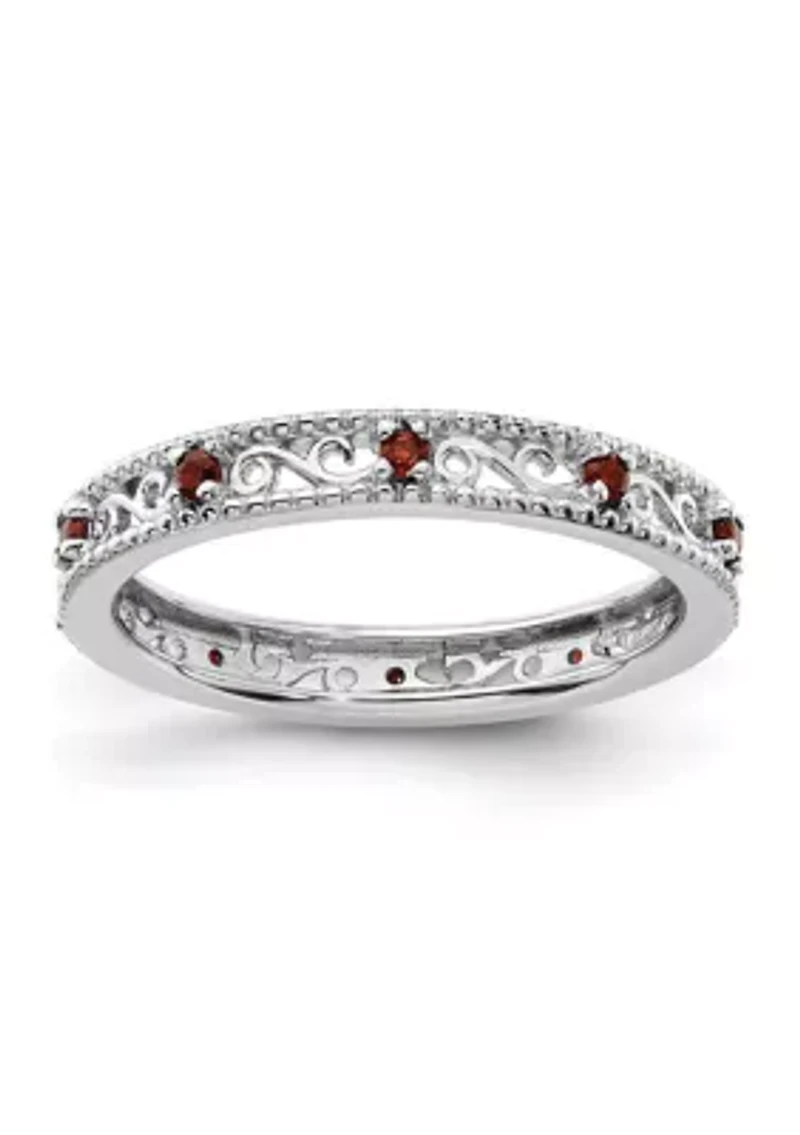 1/5 ct. t.w. Garnet Stackable Expressions Ring Sterling Silver