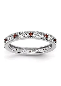 1/5 ct. t.w. Garnet Stackable Expressions Ring Sterling Silver