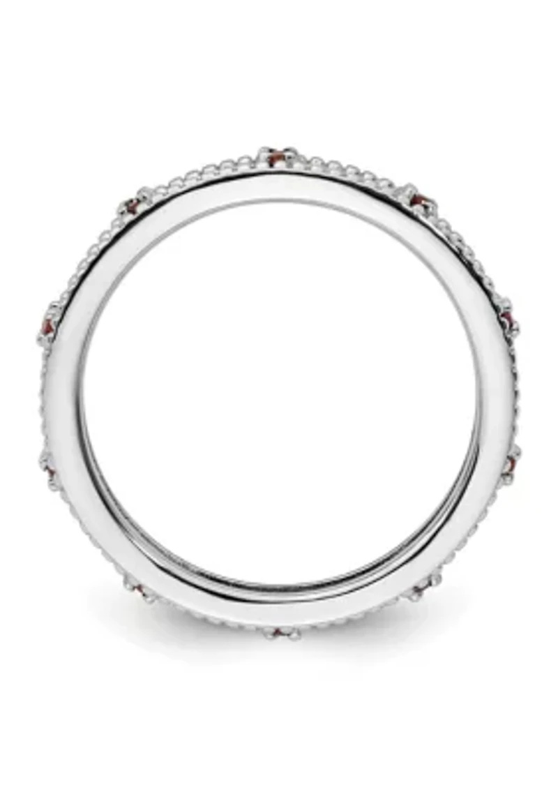 1/5 ct. t.w. Garnet Stackable Expressions Ring Sterling Silver