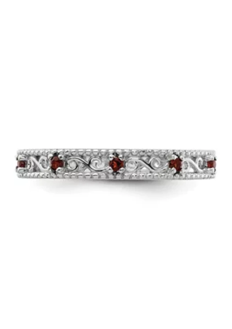 1/5 ct. t.w. Garnet Stackable Expressions Ring Sterling Silver