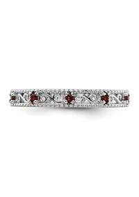 1/5 ct. t.w. Garnet Stackable Expressions Ring Sterling Silver