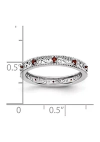 1/5 ct. t.w. Garnet Stackable Expressions Ring Sterling Silver
