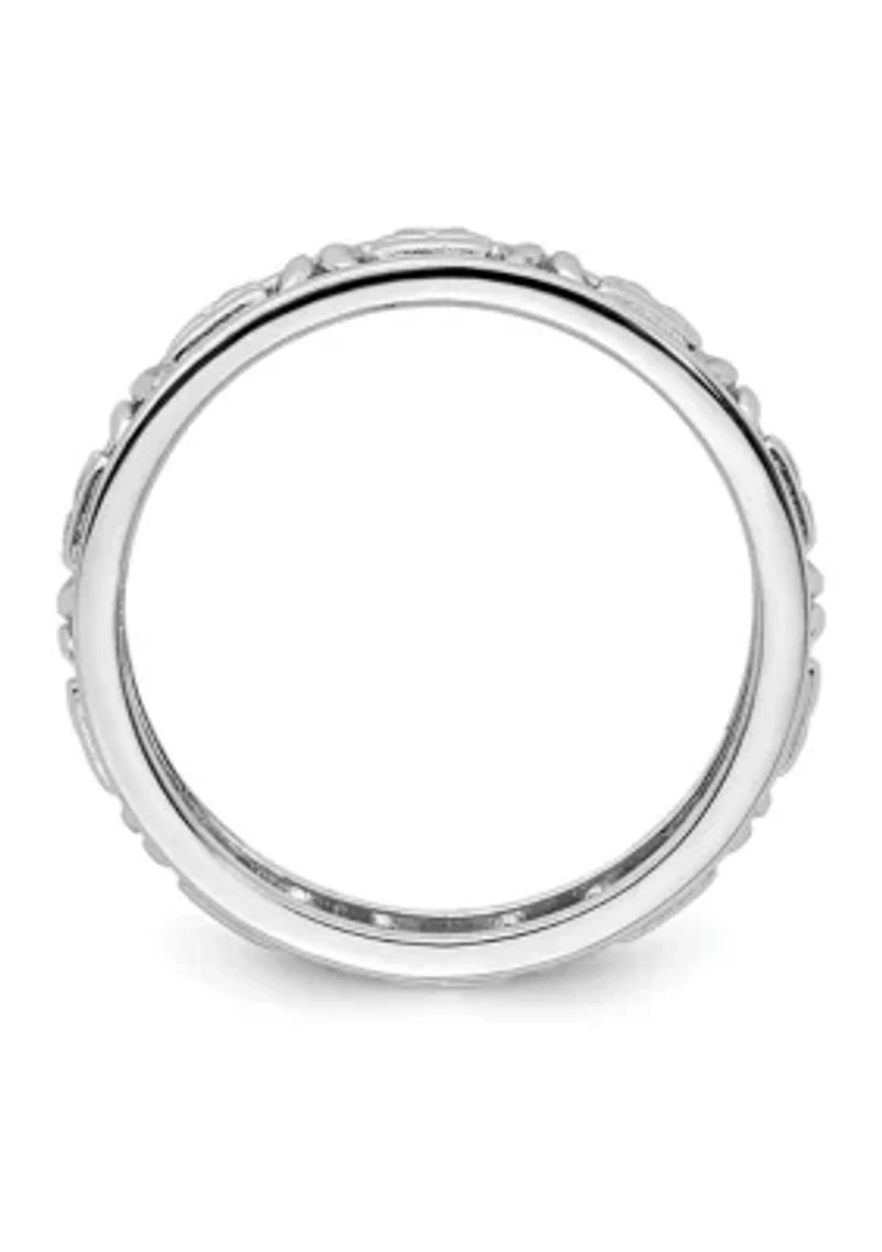 Sterling Silver Stackable Expressions Libra Zodiac Ring