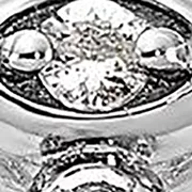 1/10 ct. t.w. White Topaz Stackable Expressions Rhodium Plated Cross Ring Sterling Silver