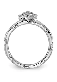 0.035 ct. t.w. Diamond Stackable Expressions Turtle Ring Sterling Silver