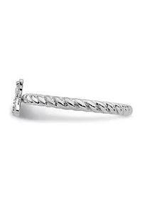 0.035 ct. t.w. Diamond Stackable Expressions Polished Angel Ring Sterling Silver