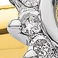 1/10 ct. t.w. Diamond Stackable Expressions Yellow-plated Horseshoe Ring Sterling Silver