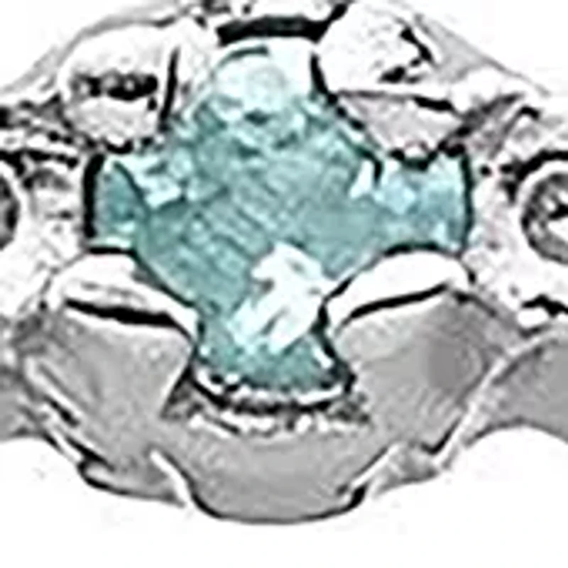 1/4 ct. t.w. Blue Topaz and 1/10 Diamond Stackable Expressions Ring Sterling Silver