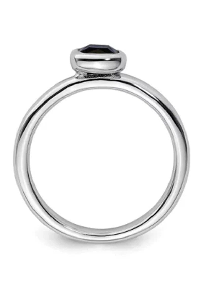 3/4 ct. t.w. Cushion-cut Lab Created Sapphire Stackable Expressions Ring Sterling Silver
