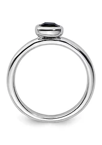 3/4 ct. t.w. Cushion-cut Lab Created Sapphire Stackable Expressions Ring Sterling Silver