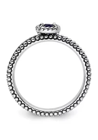 1/3 ct. t.w. Lab Created Sapphire Polished Stackable Expressions Ring Sterling Silver