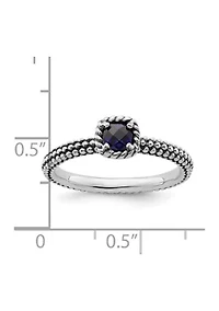 1/3 ct. t.w. Lab Created Sapphire Polished Stackable Expressions Ring Sterling Silver