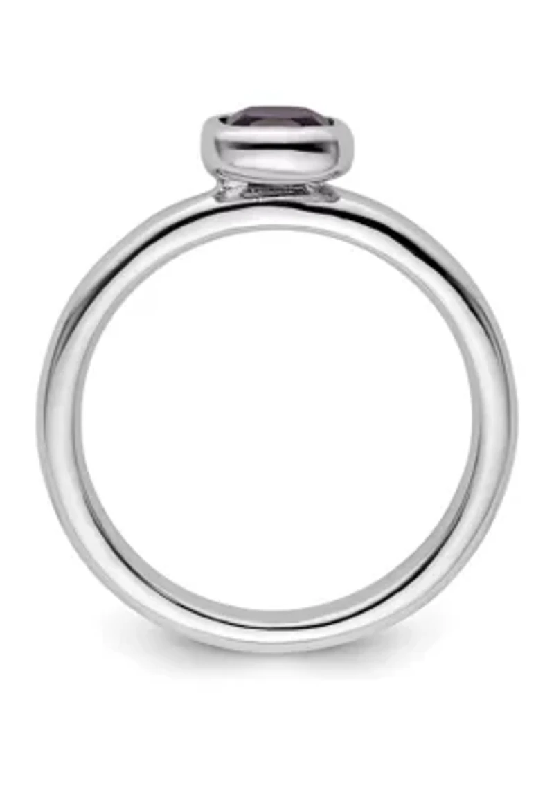 1/2 ct. t.w. Cushion-cut Amethyst Stackable Expressions Ring Sterling Silver