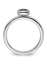 1/2 ct. t.w. Cushion-cut Amethyst Stackable Expressions Ring Sterling Silver