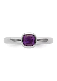 1/2 ct. t.w. Cushion-cut Amethyst Stackable Expressions Ring Sterling Silver