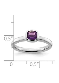 1/2 ct. t.w. Cushion-cut Amethyst Stackable Expressions Ring Sterling Silver