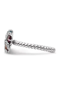 1.02 ct. t.w. Gemstone and 0.01 Diamond Stackable Expressions Ring Sterling Silver