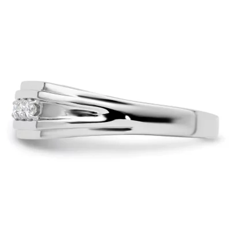 Lab Created 1/6 ct. t.w. Grown Diamond Men's Ring 14K White Gold