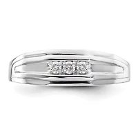 Lab Created 1/6 ct. t.w. Grown Diamond Men's Ring 14K White Gold