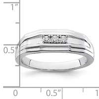 Lab Created 1/6 ct. t.w. Grown Diamond Men's Ring 14K White Gold