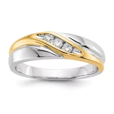 Lab Created 1/6 ct. t.w. Grown Diamond Men's Ring 14K Two-Tone
