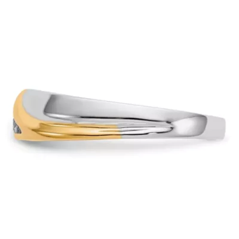 Lab Created 1/6 ct. t.w. Grown Diamond Men's Ring 14K Two-Tone