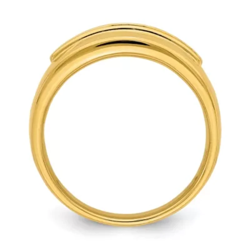 Lab Created 1/4 ct. t.w. Grown Diamond Men's Band 14K Yellow Gold