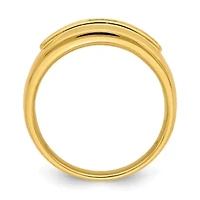 Lab Created 1/4 ct. t.w. Grown Diamond Men's Band 14K Yellow Gold