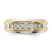 Lab Created 1/2 ct. t.w. Grown Diamond Men's Band 14K Two-Tone