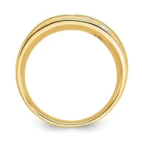 Lab Created 5/8 ct. t.w. Grown Diamond VS/SI GHI, Men's 3-stone Band 14K Yellow Gold