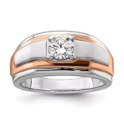 Lab Created 3/4 ct. t.w. Grown Diamond VS/SI GHI, Men's Ring 10K Two-Tone