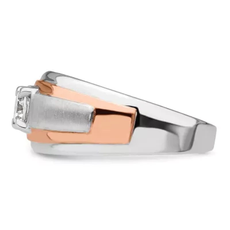 Lab Created 3/4 ct. t.w. Grown Diamond VS/SI GHI, Men's Ring 10K Two-Tone