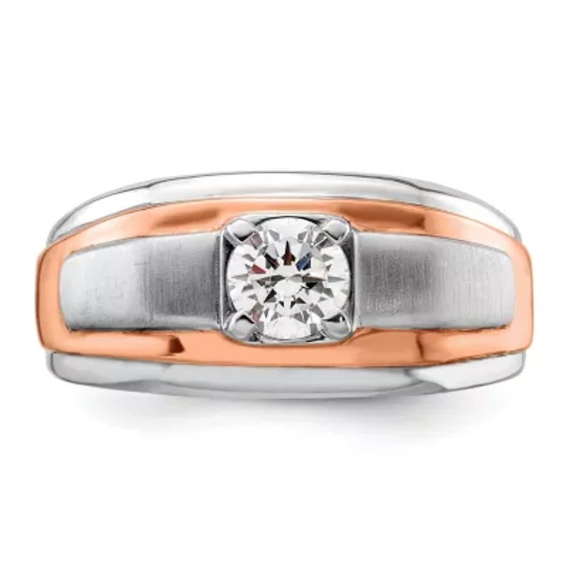Lab Created 3/4 ct. t.w. Grown Diamond VS/SI GHI, Men's Ring 10K Two-Tone