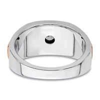 Lab Created 3/4 ct. t.w. Grown Diamond VS/SI GHI, Men's Ring 10K Two-Tone