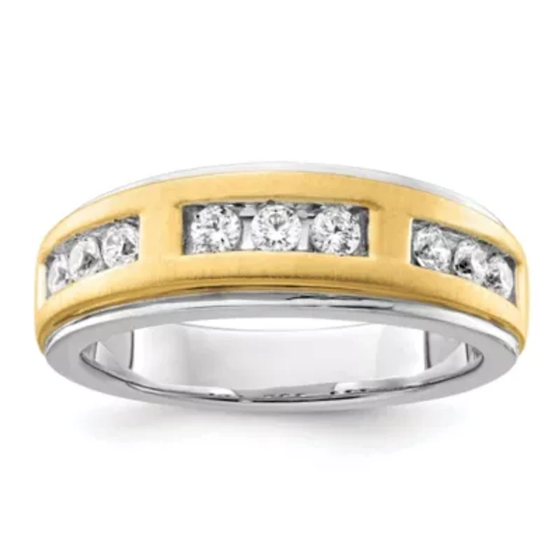 Lab Created 1/2 ct. t.w. Grown Diamond Men's Ring 14K Two-Tone