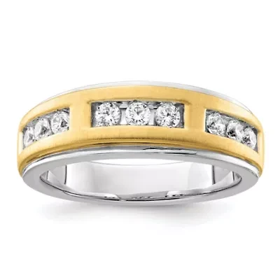 Lab Created 1/2 ct. t.w. Grown Diamond Men's Ring 14K Two-Tone