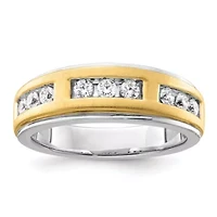 Lab Created 1/2 ct. t.w. Grown Diamond Men's Ring 14K Two-Tone