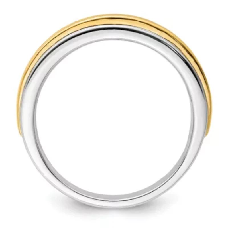 Lab Created 1/2 ct. t.w. Grown Diamond Men's Ring 14K Two-Tone